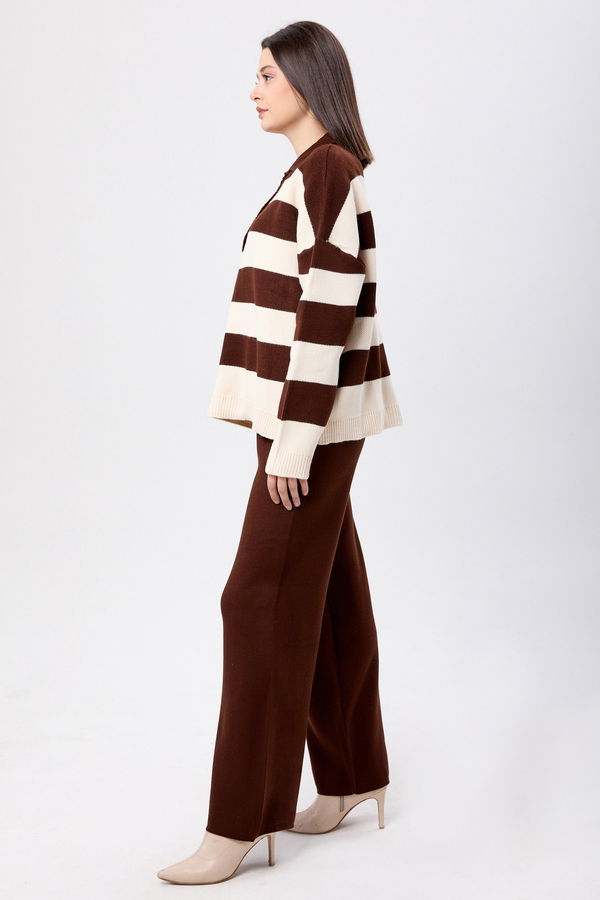 Triko Tunik Pantolon Kahverengi - 23895