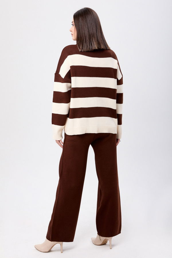 Triko Tunik Pantolon Kahverengi - 23895