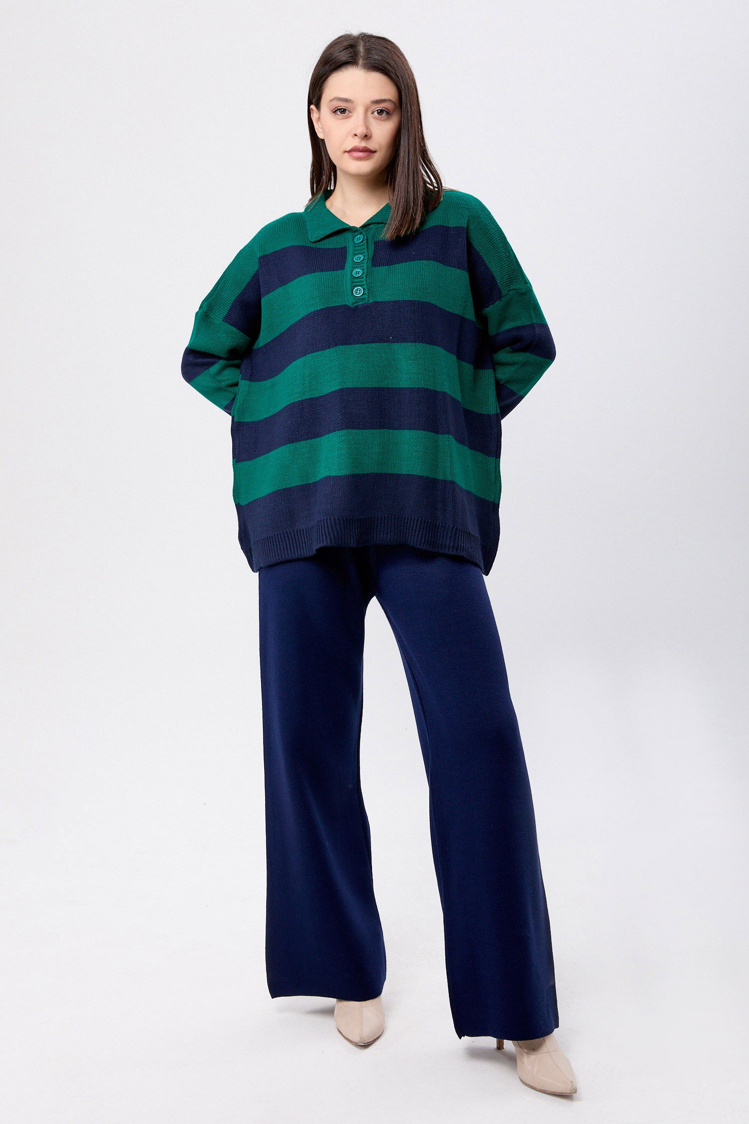 Triko Tunik Pantolon Yeşil - 23895 YEŞİL