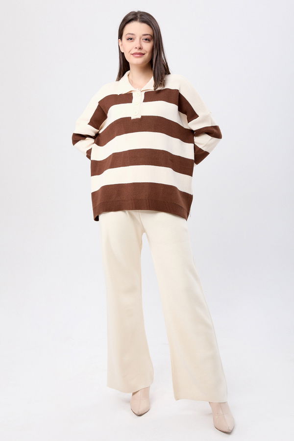 Triko Tunik Pantolon Bej - 23895 BEJ