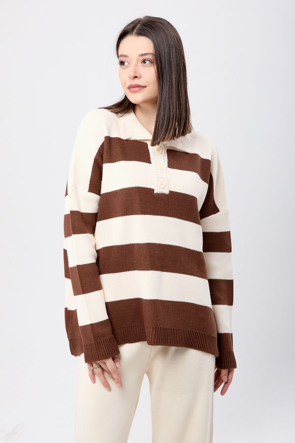 Triko Tunik Pantolon Bej - 23895 BEJ
