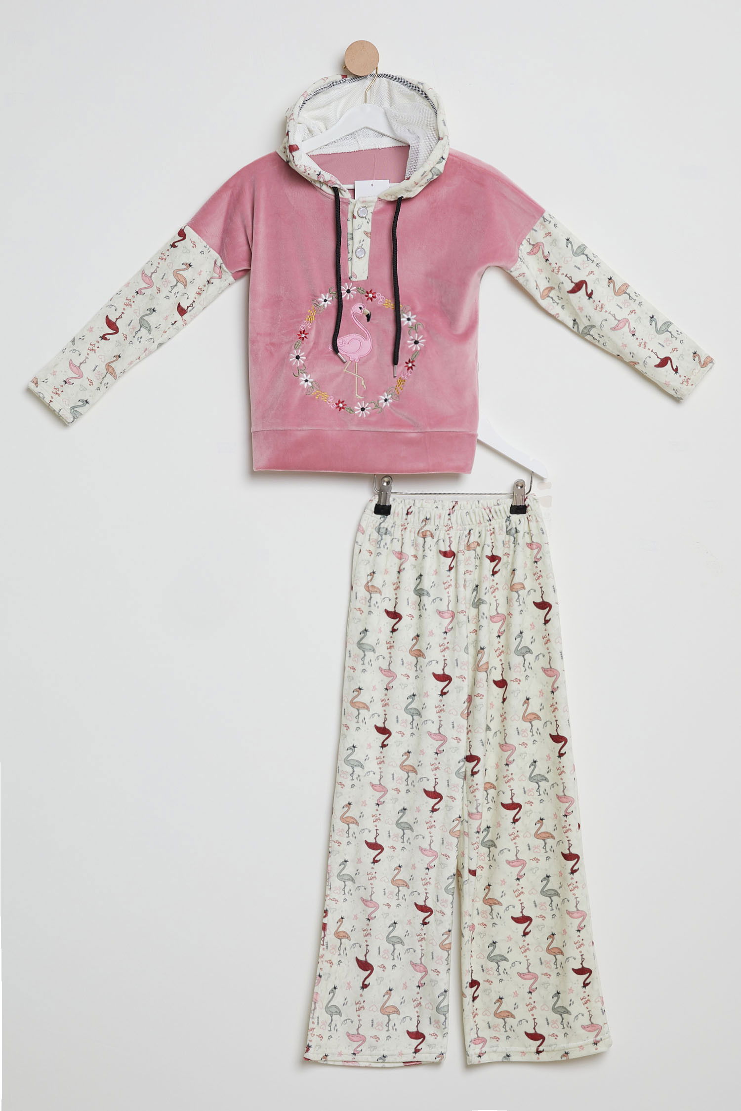 Kız Çocuk Pembe Eşofman Takımı - 23907