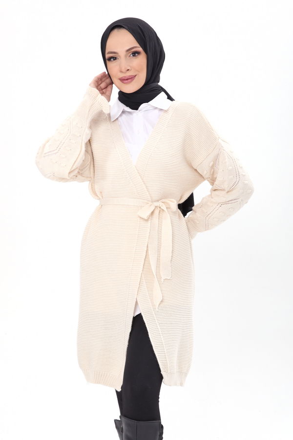 Triko Hırka Ekru - 23920 EKRU