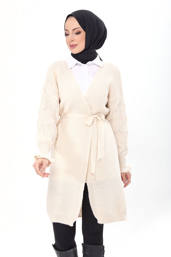 Triko Hırka Ekru - 23920 EKRU