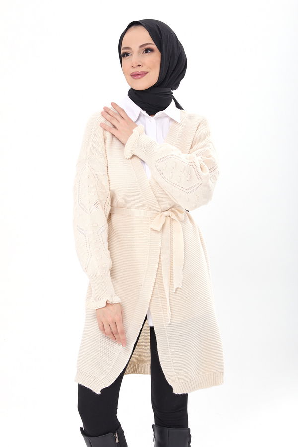 Triko Hırka Ekru - 23920 EKRU