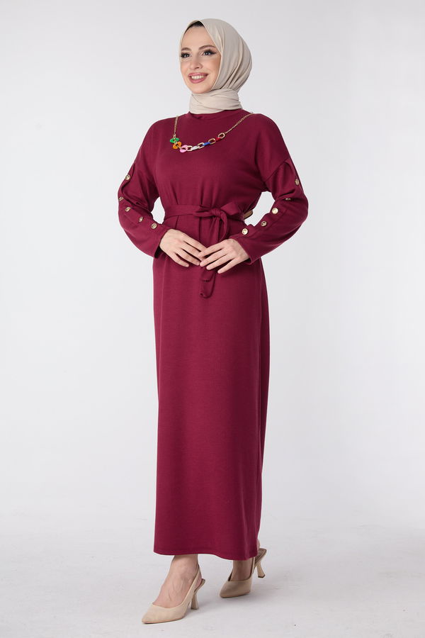 Elbise Bordo - 23997 BORDO