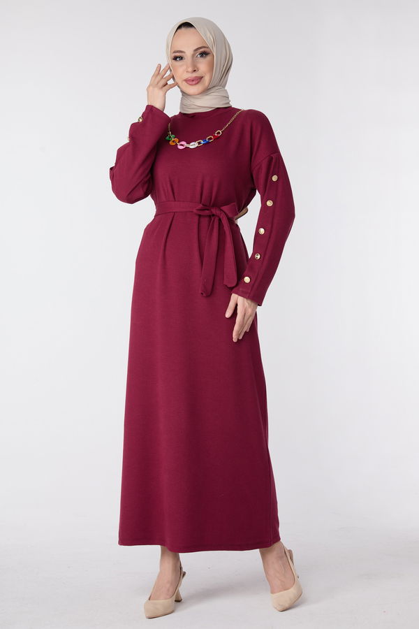 Elbise Bordo - 23997 BORDO