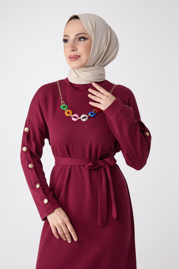 Elbise Bordo - 23997 BORDO