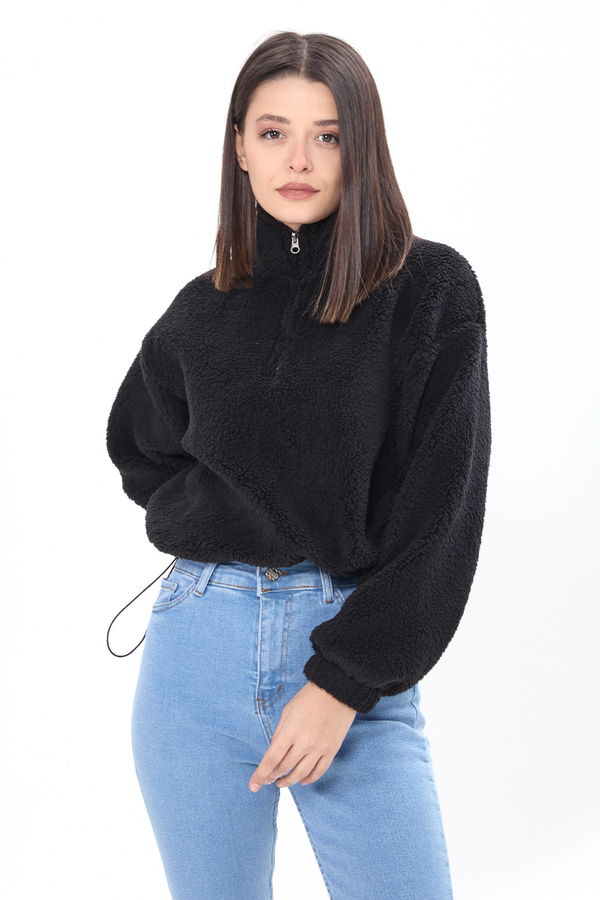 Peluş Sweat Siyah - 24001 SİYAH
