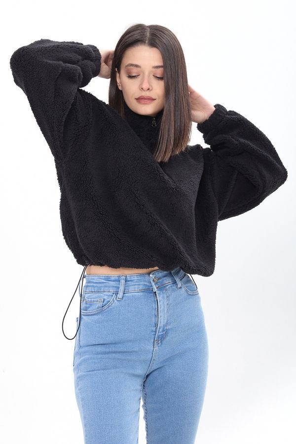 Peluş Sweat Siyah - 24001 SİYAH