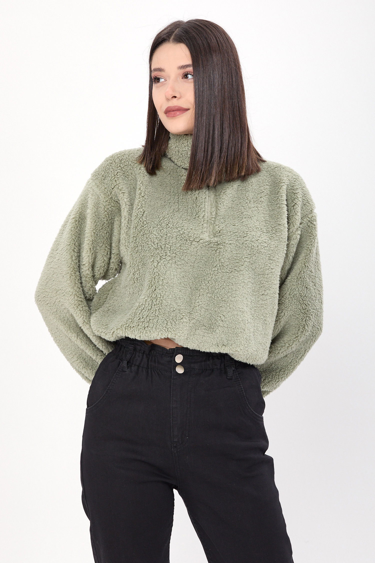 Peluş Sweat Yeşil - 24001