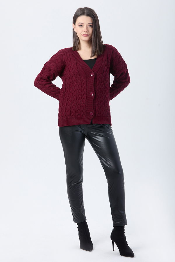 Triko Hırka Bordo - 24033 BORDO