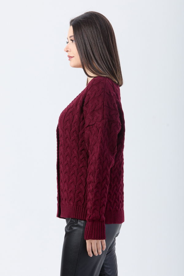 Triko Hırka Bordo - 24033 BORDO