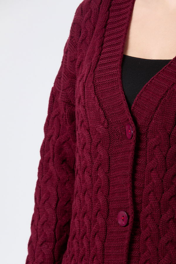 Triko Hırka Bordo - 24033 BORDO
