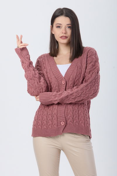 Triko Hırka Pembe - 24033