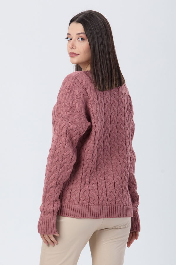Triko Hırka Pembe - 24033