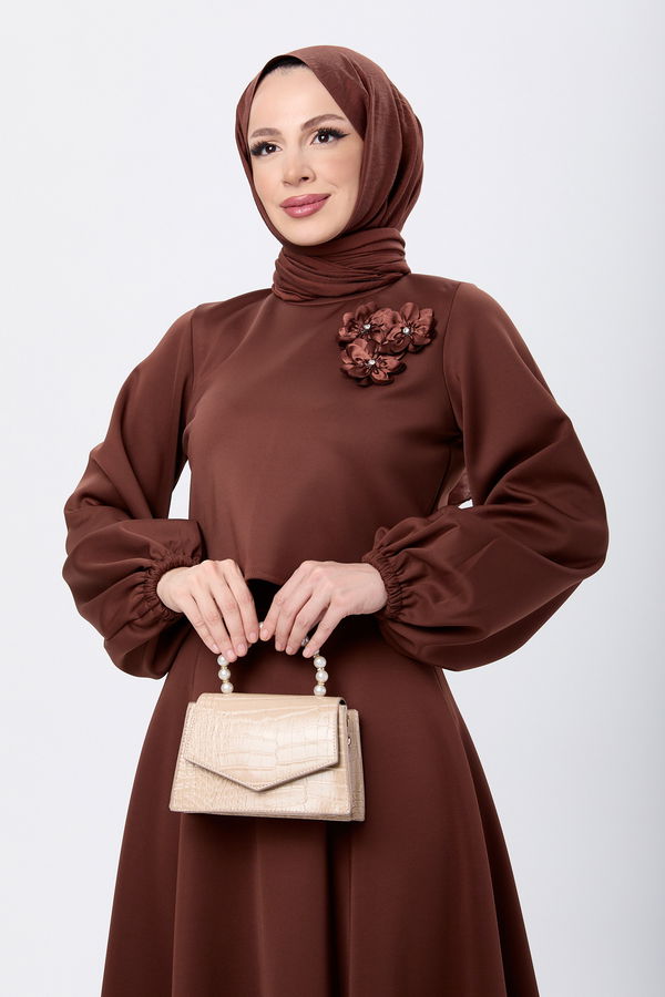 Etek + Bluz Kahverengi - 24066 KAHVERENGİ