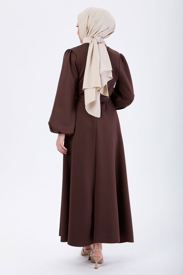 Elbise Kahverengi - 24067 KAHVERENGİ