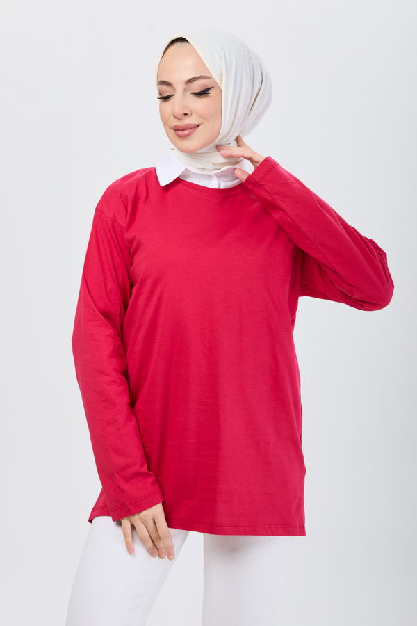 T-Shirt Kırmızı - 24189 Kırmızı