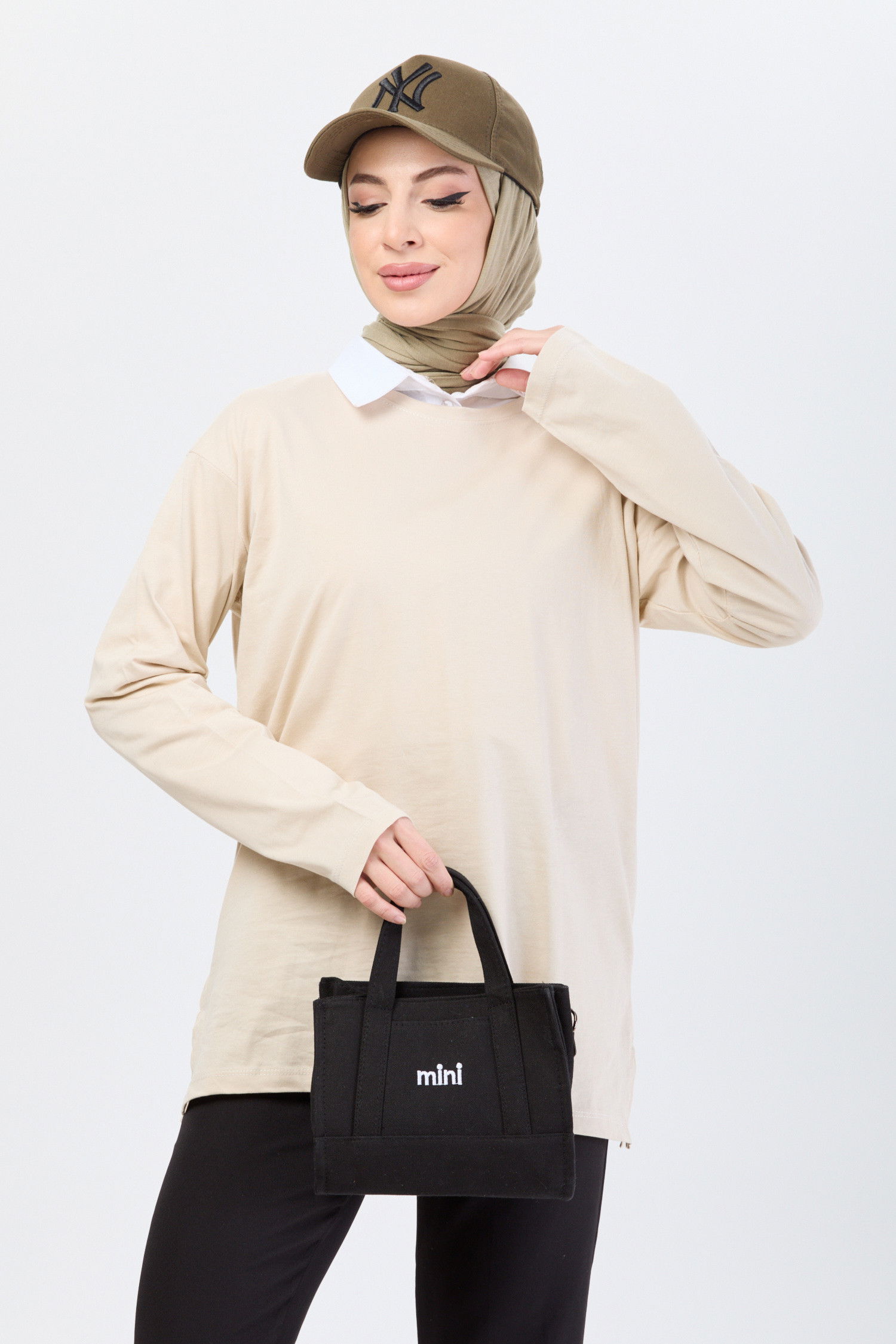 T-Shirt Bej - 24189 BEJ