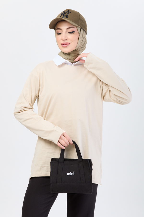 T-Shirt Bej - 24189 BEJ