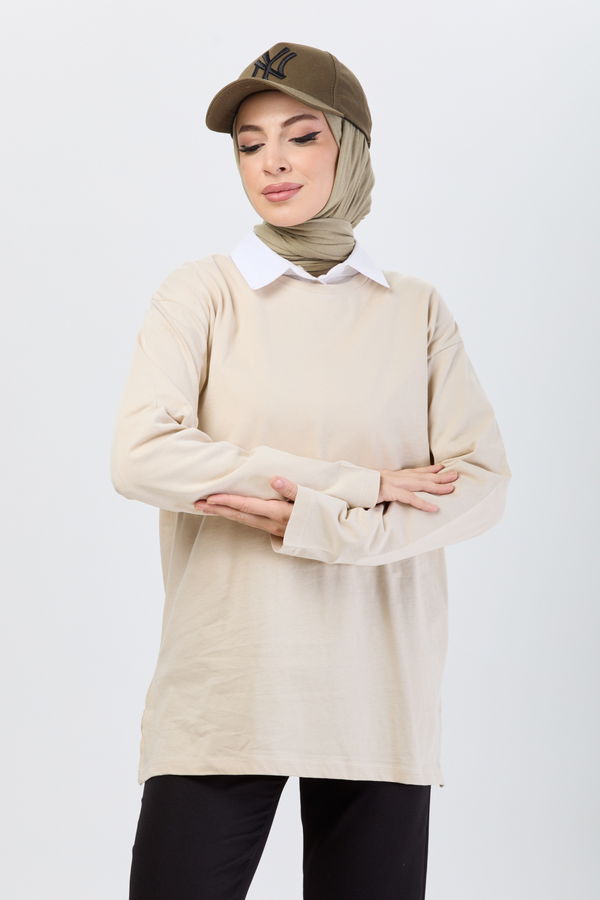 T-Shirt Bej - 24189 BEJ