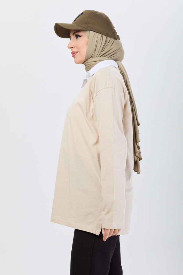 T-Shirt Bej - 24189 BEJ
