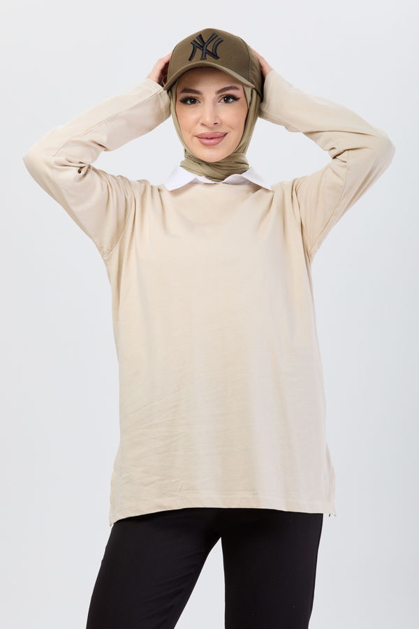T-Shirt Bej - 24189 BEJ