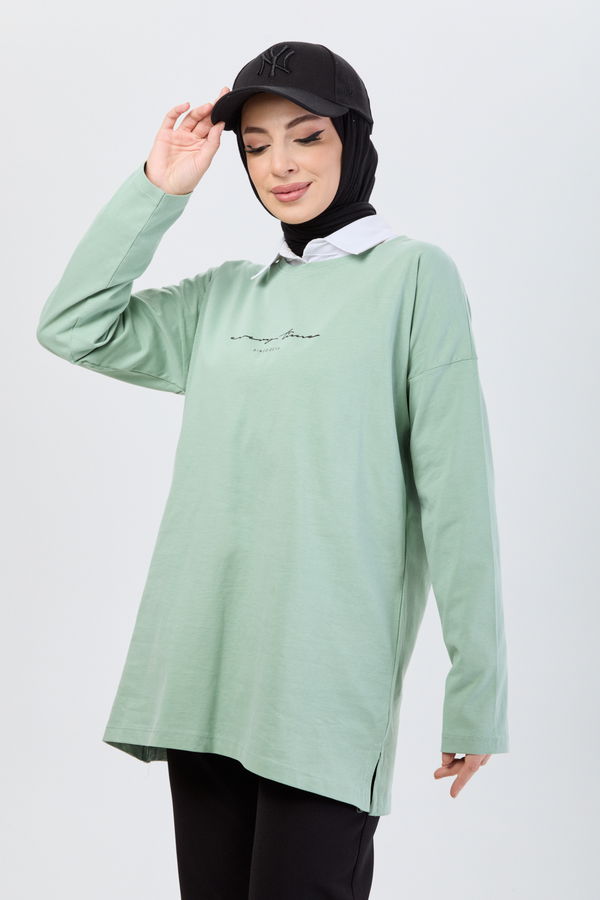 T-Shirt Yeşil - 24190 YEŞİL