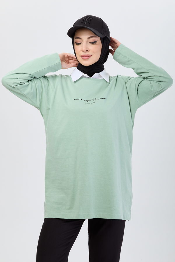 T-Shirt Yeşil - 24190 YEŞİL