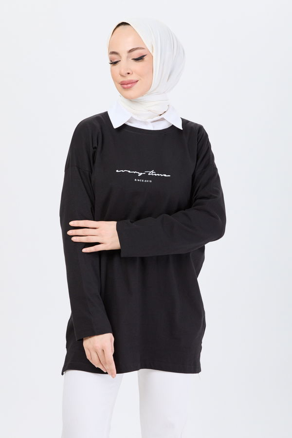 T-Shirt Siyah - 24190 SİYAH