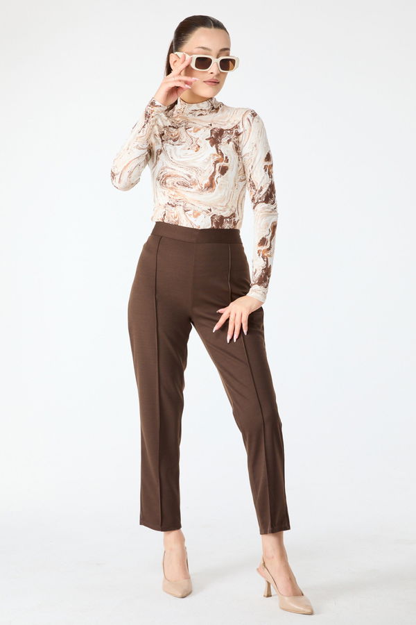 Kalem Pantolon Kahverengi - 24328 KAHVERENGİ