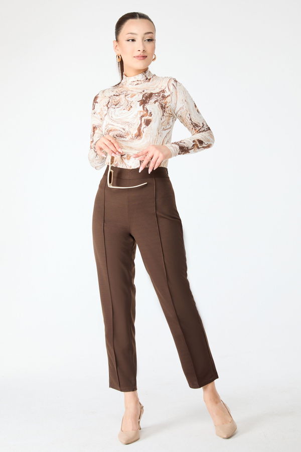 Kalem Pantolon Kahverengi - 24328 KAHVERENGİ