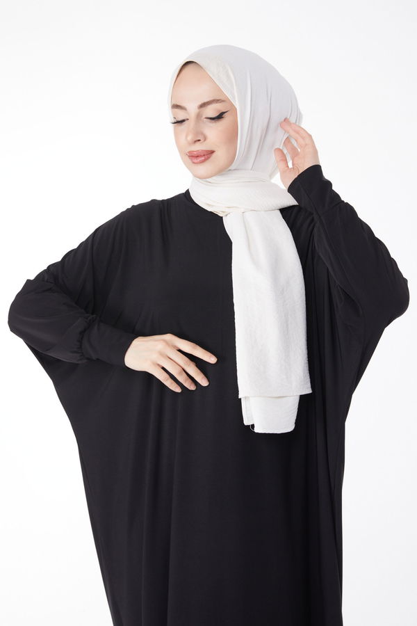 Yarasa Kollu Elbise Siyah - 24940