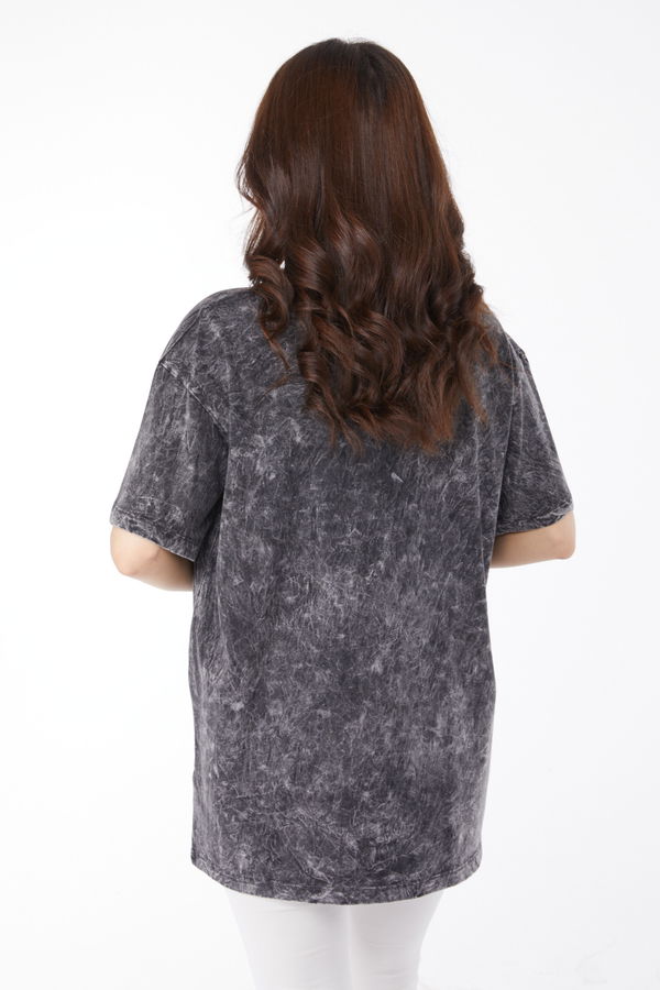 Taş Detaylı T-shirt Antrasit - 25165 ANTRASİT