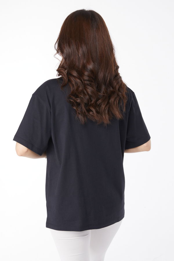 Baskılı T-shirt Siyah - 25173