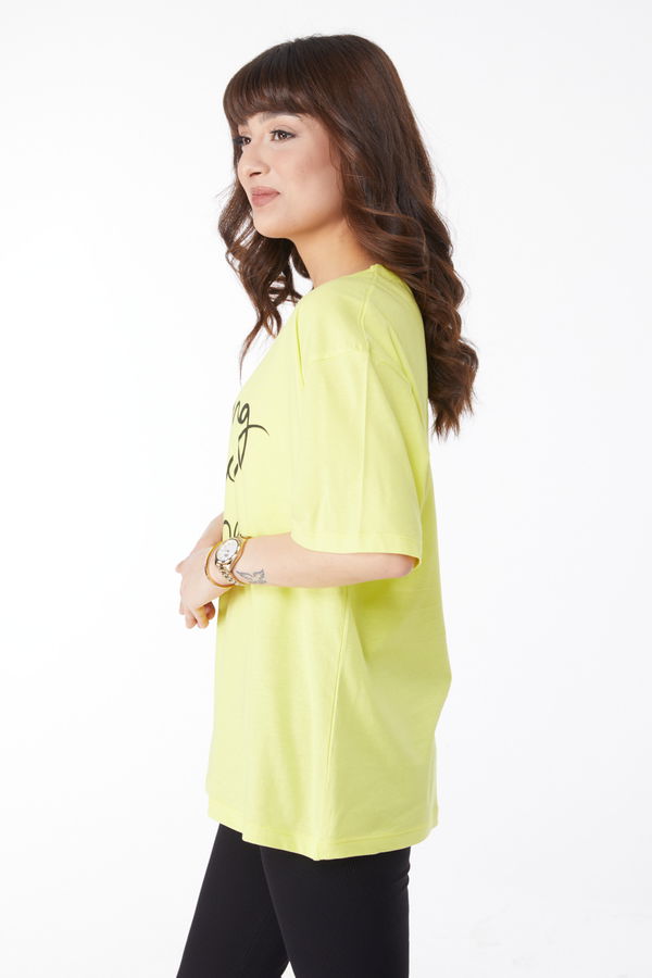 Baskılı T-shirt Yeşil - 25173