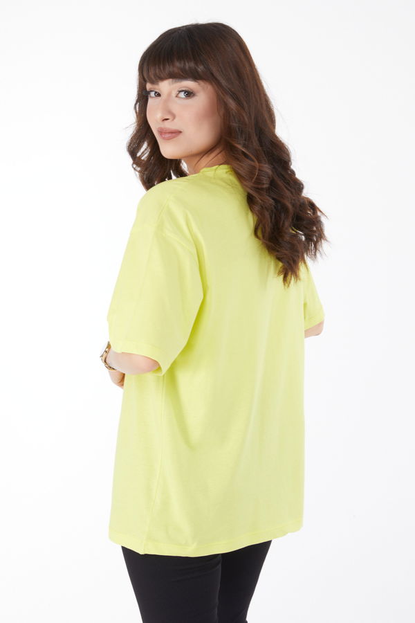 Baskılı T-shirt Yeşil - 25173