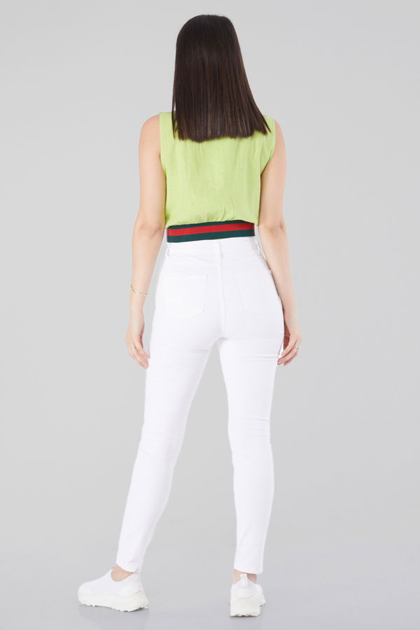 Dar Paça Pantolon Beyaz - 25184