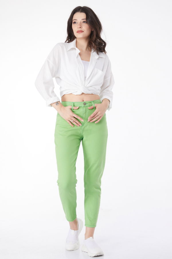 Dar Paça Pantolon Yeşil - 25184
