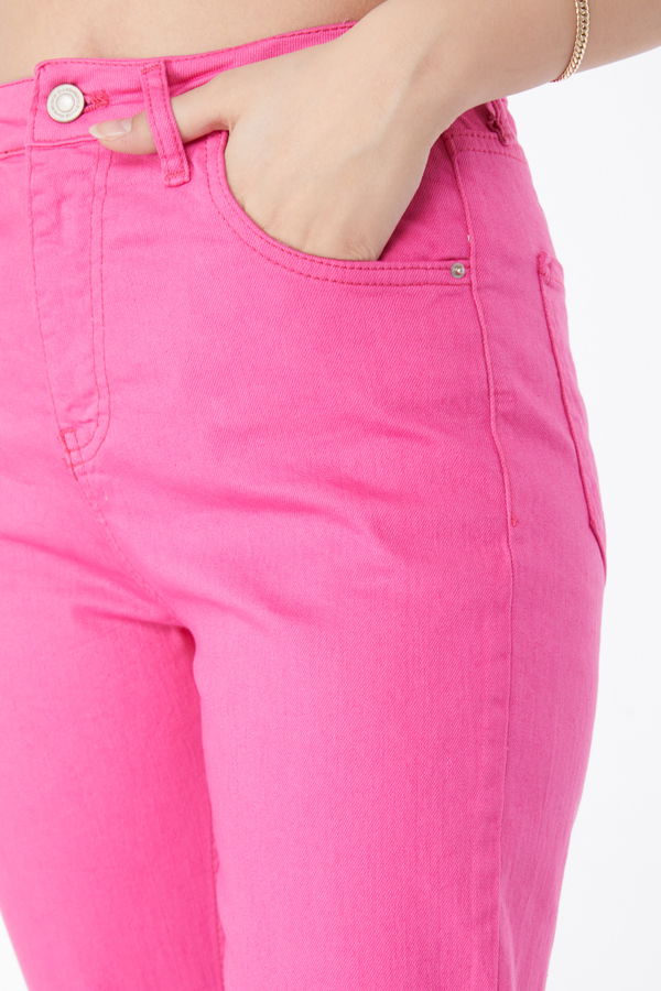 Dar Paça Pantolon Fuşya - 25184