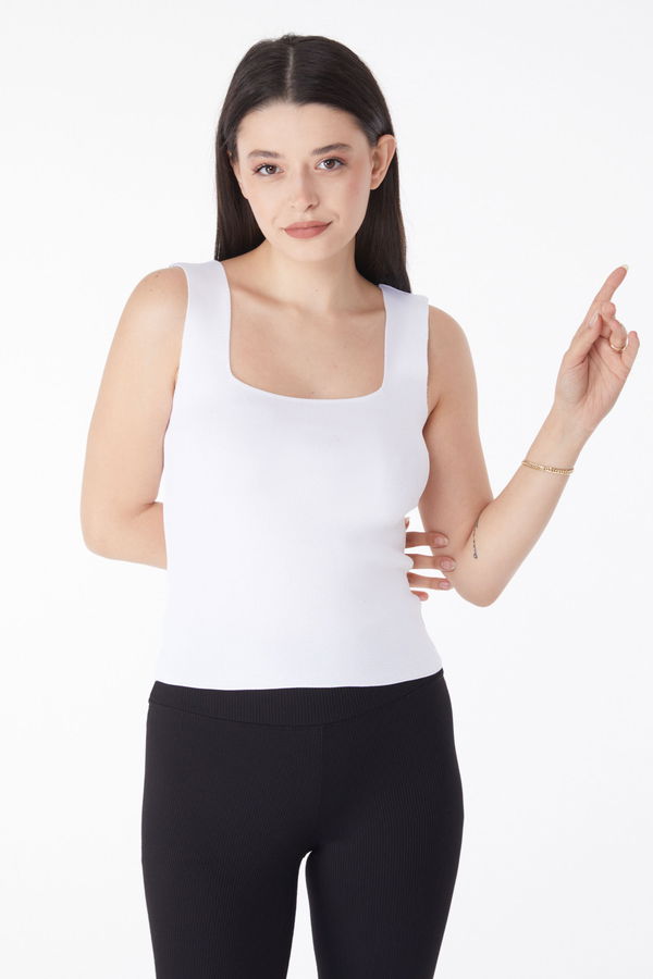 Yazlık Triko Crop Ekru - 25220 EKRU