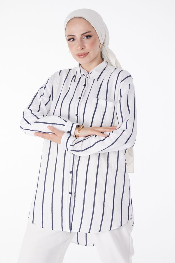 Tek Cepli Tunik Lacivert - 25242