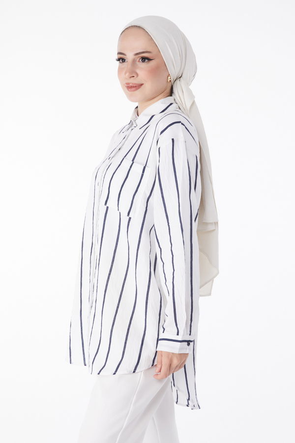 Tek Cepli Tunik Lacivert - 25242