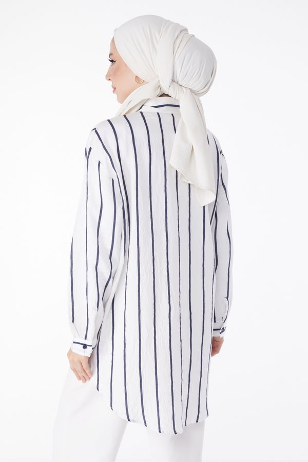 Tek Cepli Tunik Lacivert - 25242