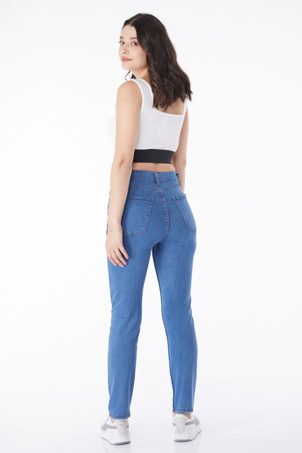 Dar Paça Kot Pantolon Mavi - 25247 MAVİ