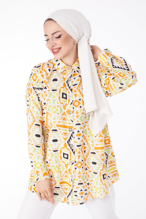 Desenli Tunik Turuncu - 25611 TURUNCU