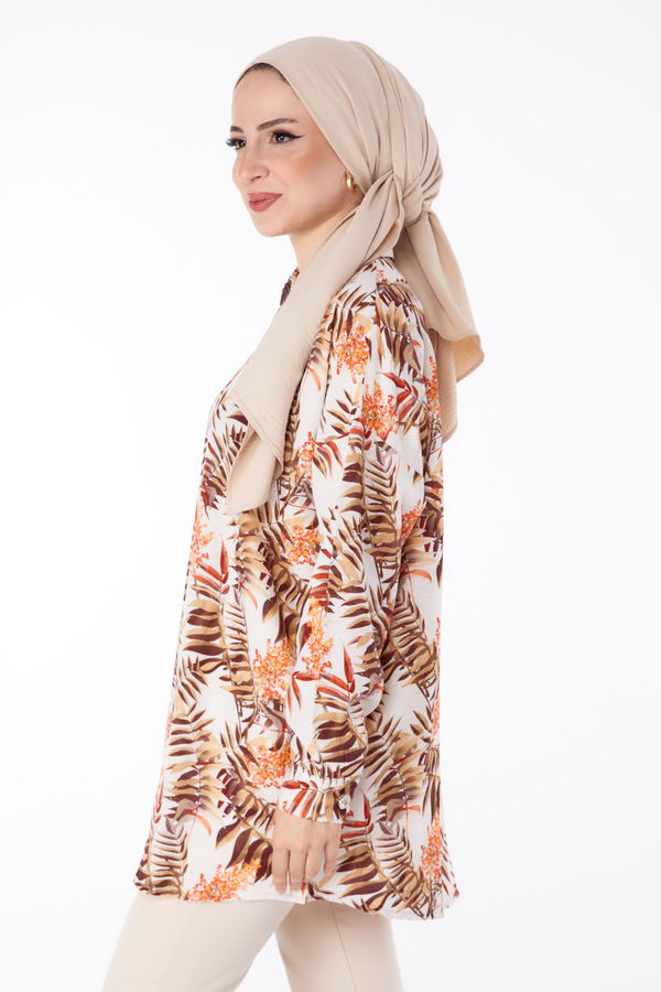 Desenli Tunik Turuncu - 25618