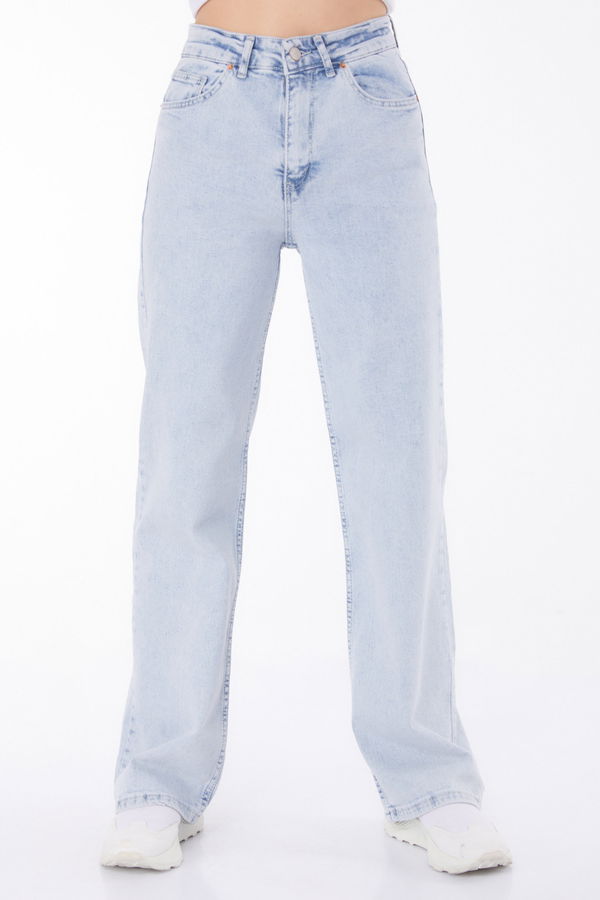 Bol Paça Kot Pantolon Mavi - 25740