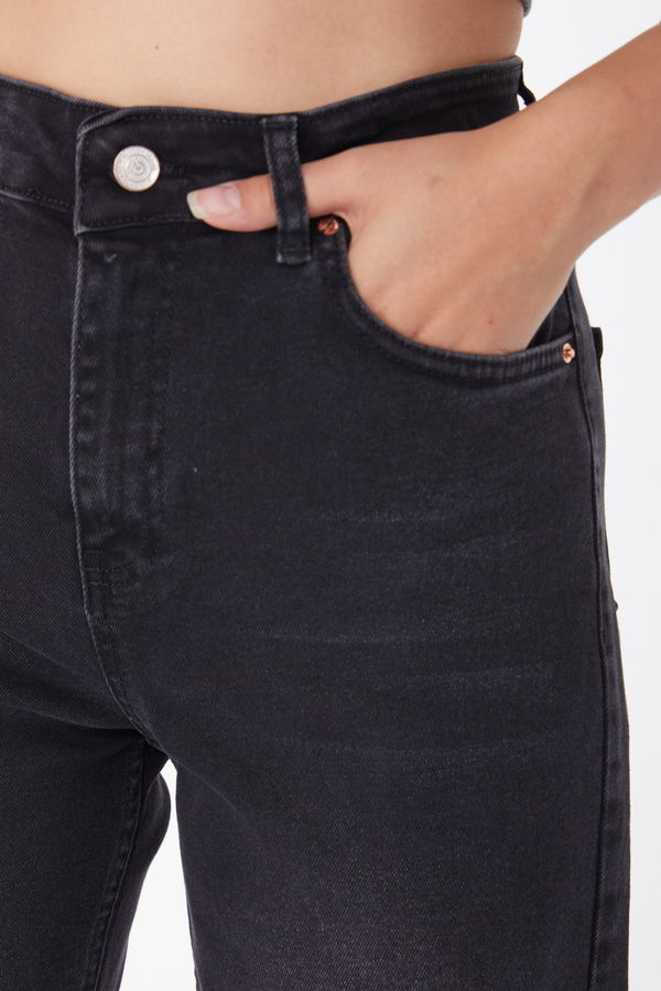 Bol Paça Kot Pantolon Siyah - 25740